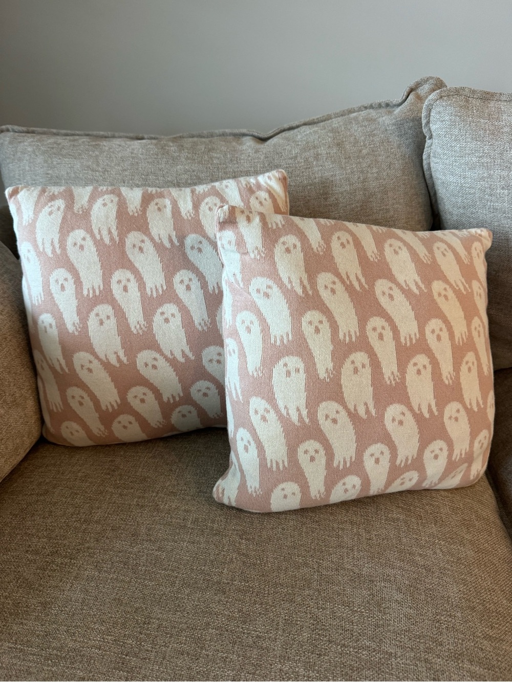 Ghost Pattern Pink Accent Pillow - Home Accents